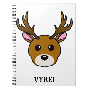 Cute Cartoon Deer Notitieboek