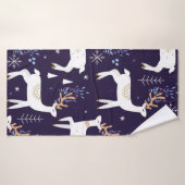 Cute cartoon deer seamless pattern, nursery backgr (Serviette de bain)