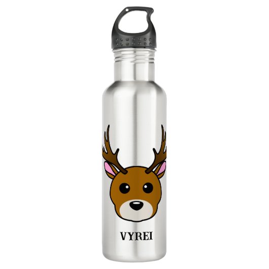 Cute Cartoon Deer Waterfles (Voorkant)