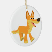 Cute Cartoon Dingo Keramisch Ornament (Rechts)