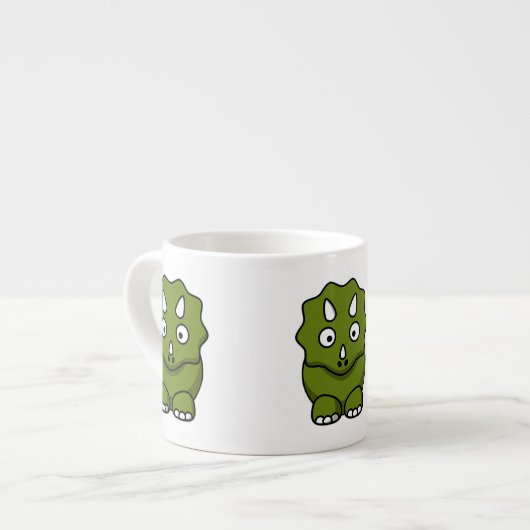 Cute Cartoon Dinosaur Espresso Kop (Voorkant links)