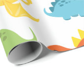 Cute cartoon dinosaurs cadeaupapier (Rol Hoek)