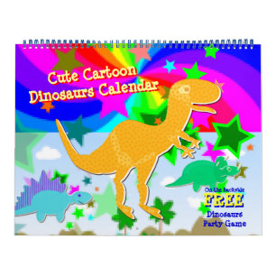 Cute Cartoon Dinosaurs Kinder agenda Kalender