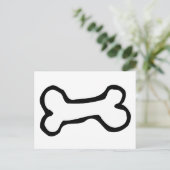 Cute Cartoon Dog Bone Briefkaart (Staand voorkant)