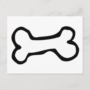 Cute Cartoon Dog Bone Briefkaart