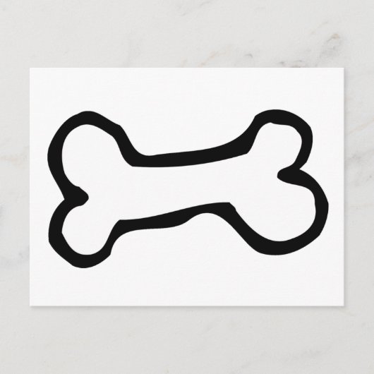 Cute Cartoon Dog Bone Briefkaart (Voorkant)
