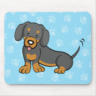 Cute Cartoon Dog Dachshund Mousepad Muismat