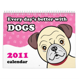 Cute Cartoon Dogs Calendar Kalender