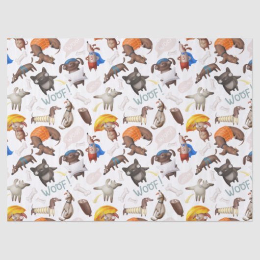 Cute Cartoon Dogs Decoupage Tissuepapier (Voorkant)