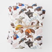 Cute Cartoon Dogs Inpakpapier Vel (In situ)