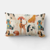 Cute cartoon dogs kussen (Achterkant)