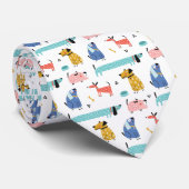 Cute Cartoon Dogs Stropdas (Opgerold)