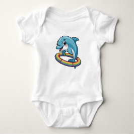 Cute Cartoon Dolphin Jumping Romper
