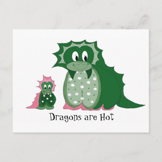 Cute Cartoon Dragons Briefkaart (Voorkant)
