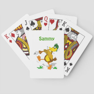 Cute Cartoon Duck Musical Kinder Name Pplaykaarten Speelkaarten