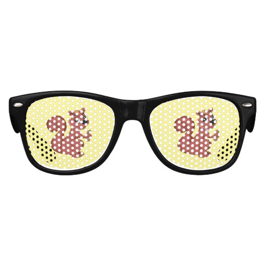 Cute cartoon eekhoorn met een pinda kinder zonnebril (Voorkant)