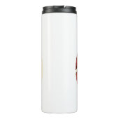 Cute cartoon eekhoorn met een pinda thermosbeker (Achterkant)