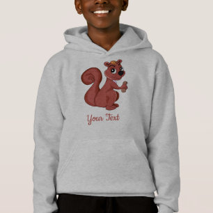 Cute cartoon eekhoorn met pinda's