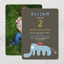 Cute Cartoon Elephant Kinder Foto Birthday Party