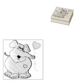 Cute Cartoon Elephant Rubberstempel (Gestempeld)