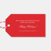 Cute Cartoon Elf Magical Merry Kerstfeestdag Cadeaulabel (Achterkant Horizontaal)