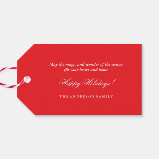 Cute Cartoon Elf Magical Merry Kerstfeestdag Cadeaulabel (Achterkant Horizontaal)