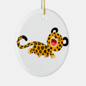 Cute Cartoon Facetious Leopard Ornament (Rechts)