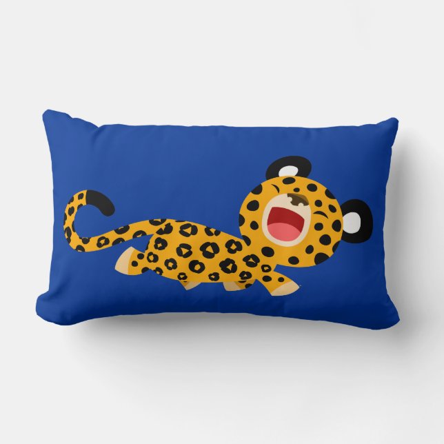 Cute Cartoon Facetious Leopard Pillow Kussen (Voorkant)