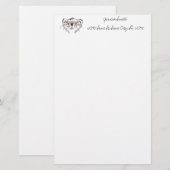 Cute Cartoon Ferret Face Briefpapier (Voorkant / Achterkant)