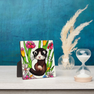 Cute Cartoon Ferret Fotoplaat