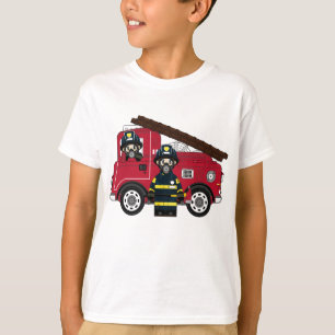 Cute Cartoon Fireman T-shirt