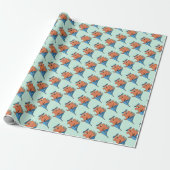 Cute Cartoon Fish Cadeaupapier (Uitgerold)