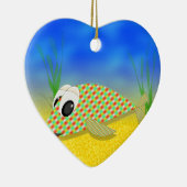 Cute Cartoon Fish Keramisch Ornament (Rechts)