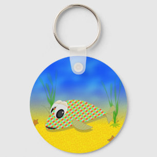 Cute Cartoon Fish Sleutelhanger