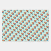 Cute Cartoon FisWrapping Paper Flat Sheet Set van (Voorkant 3)