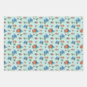 Cute Cartoon FisWrapping Paper Flat Sheet Set van (Voorkant)
