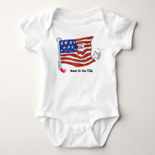 Cute Cartoon Flag Baby Creeper Romper