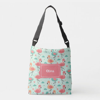 Cute Cartoon Flamingo Patroon Crossbody Tas