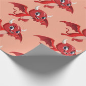 Cute cartoon flying devil cadeaupapier (Hoek)