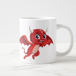 Cute cartoon flying devil extra grote beker