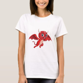 Cute cartoon flying devil t-shirt