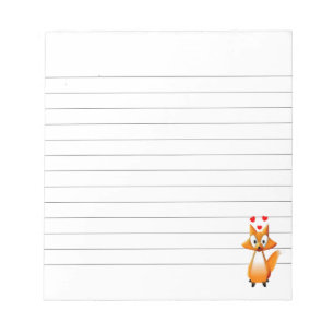 Cute Cartoon Fox Animal led Notitieblok