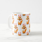 Cute Cartoon Fox animal Motif de café Mug (Devant gauche)