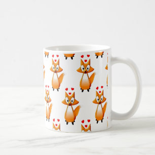 Cute Cartoon Fox animal Motif de café Mug