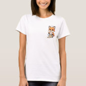 Cute Cartoon Fox Chef Baking Chocolate Chip Cookie T-shirt (Voorkant)
