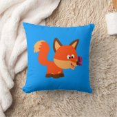 Cute Cartoon Fox en Butterfly Pillow Kussen (Deken)