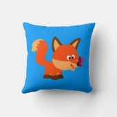 Cute Cartoon Fox en Butterfly Pillow Kussen (Achterkant)