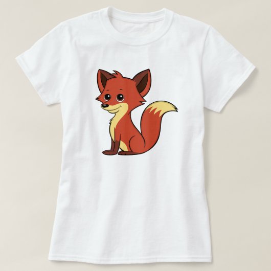 Cute Cartoon Fox Women's T-Shirt (Design voorkant)