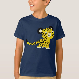 Cute Cartoon Friendly Leopard Children T-Shirt