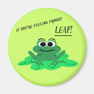 Cute Cartoon Frog Motivatie Magnet Magneet